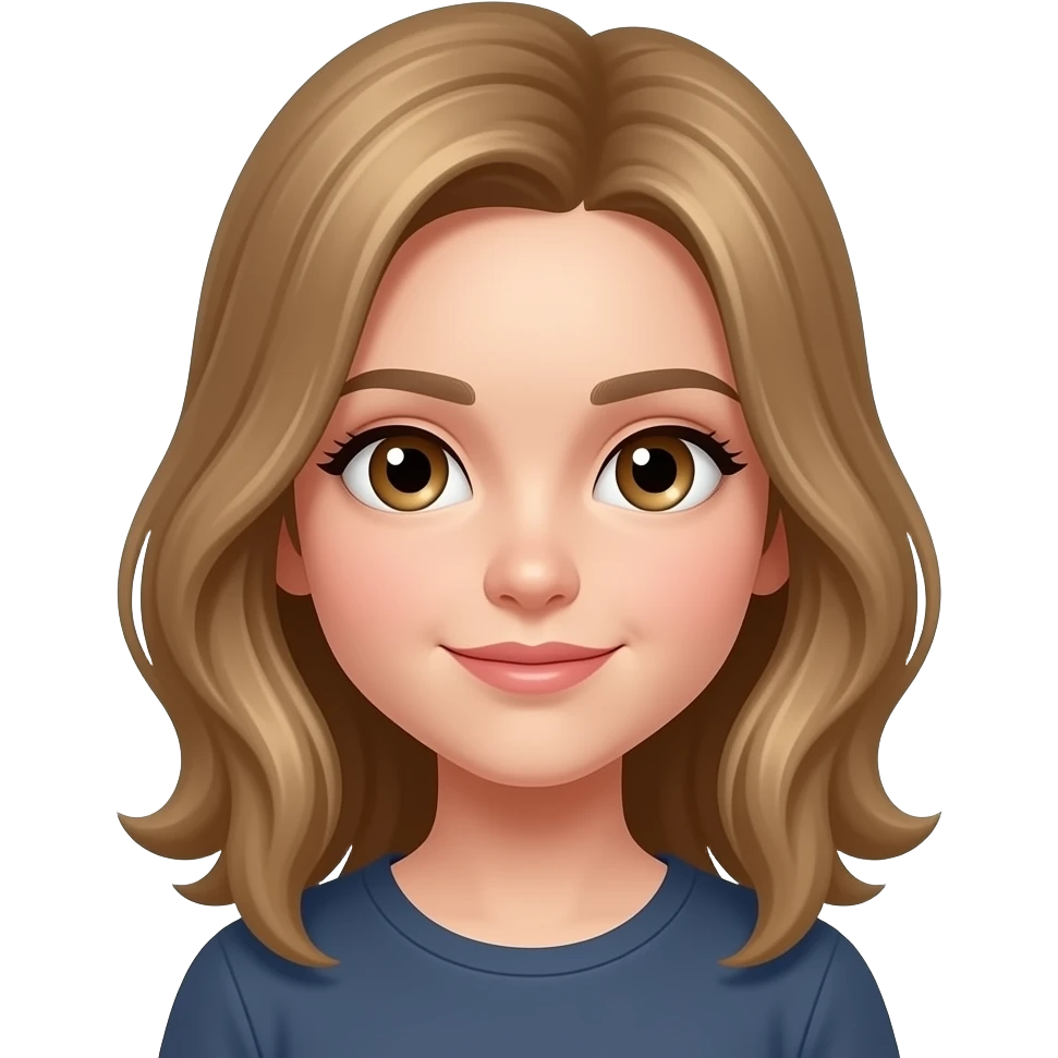 cheveux brun presque blond yeux noisette  fille emoji