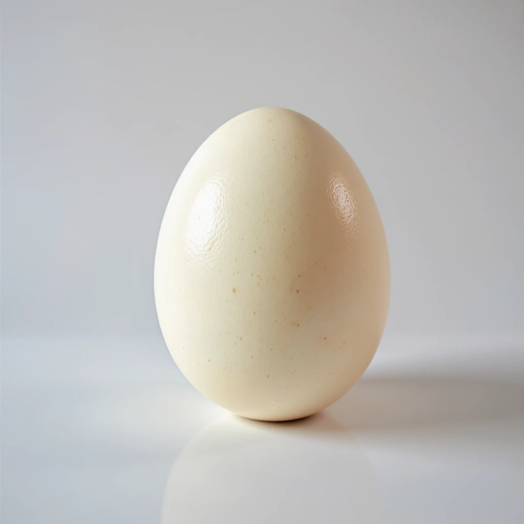 a single realistic egg on a white background emoji
