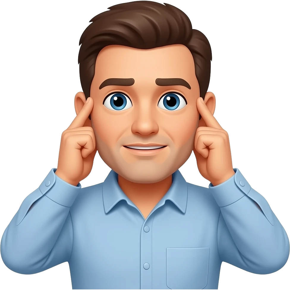 Saying sorry by holding ears man emoji