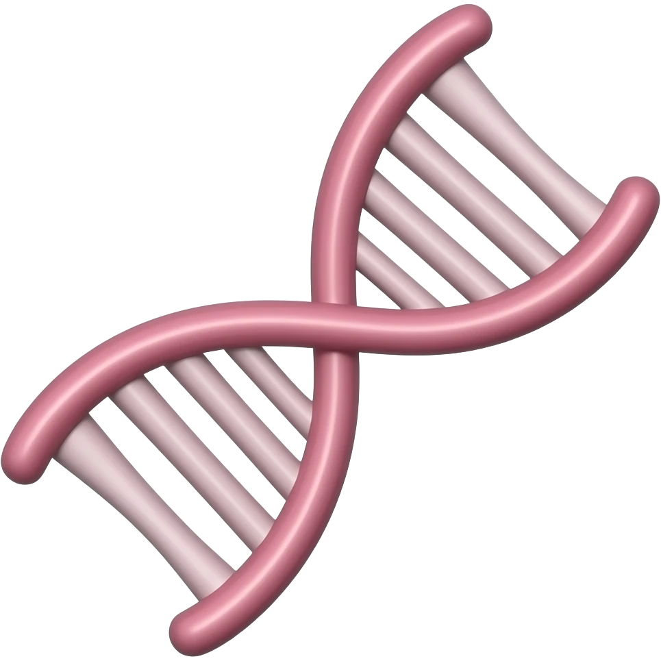 pink chromosome on white background emoji