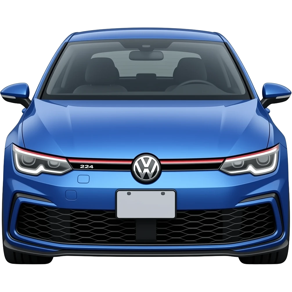 a blue 2024 Volkswagen GTI emoji