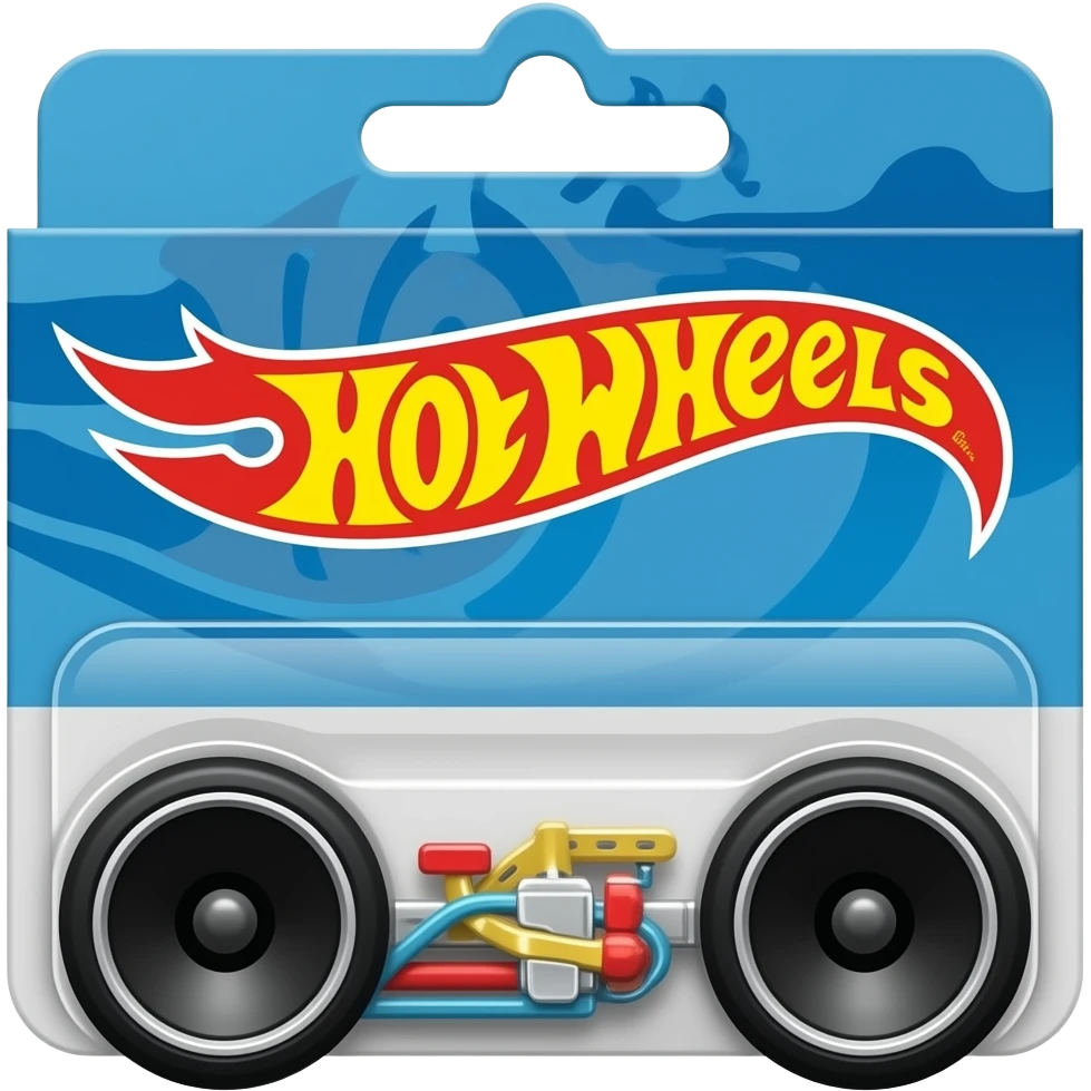 A box with wheels hotwheels style emoji