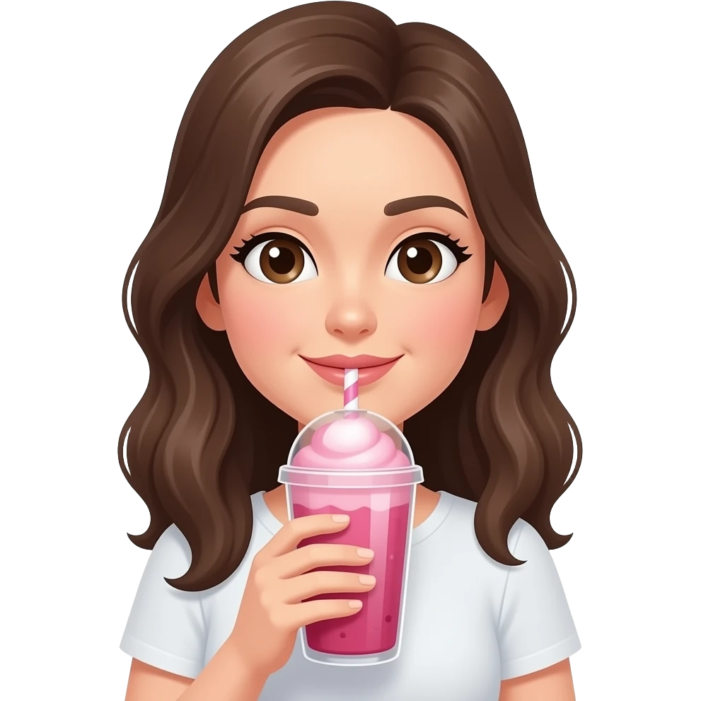A women drink smoothie emoji