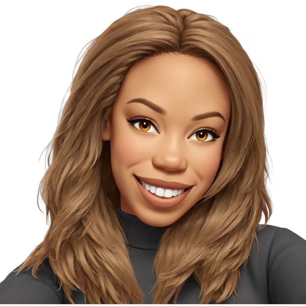 smiling girl with brown hair emoji