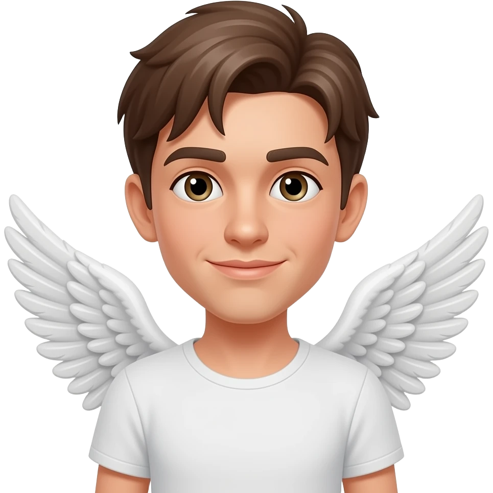 With angel wings emoji