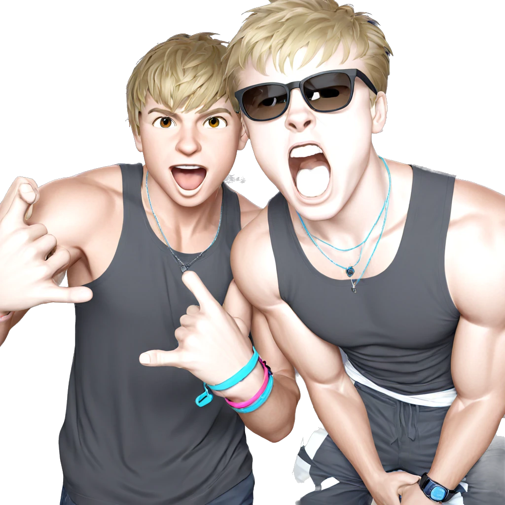 boys in summer style emoji