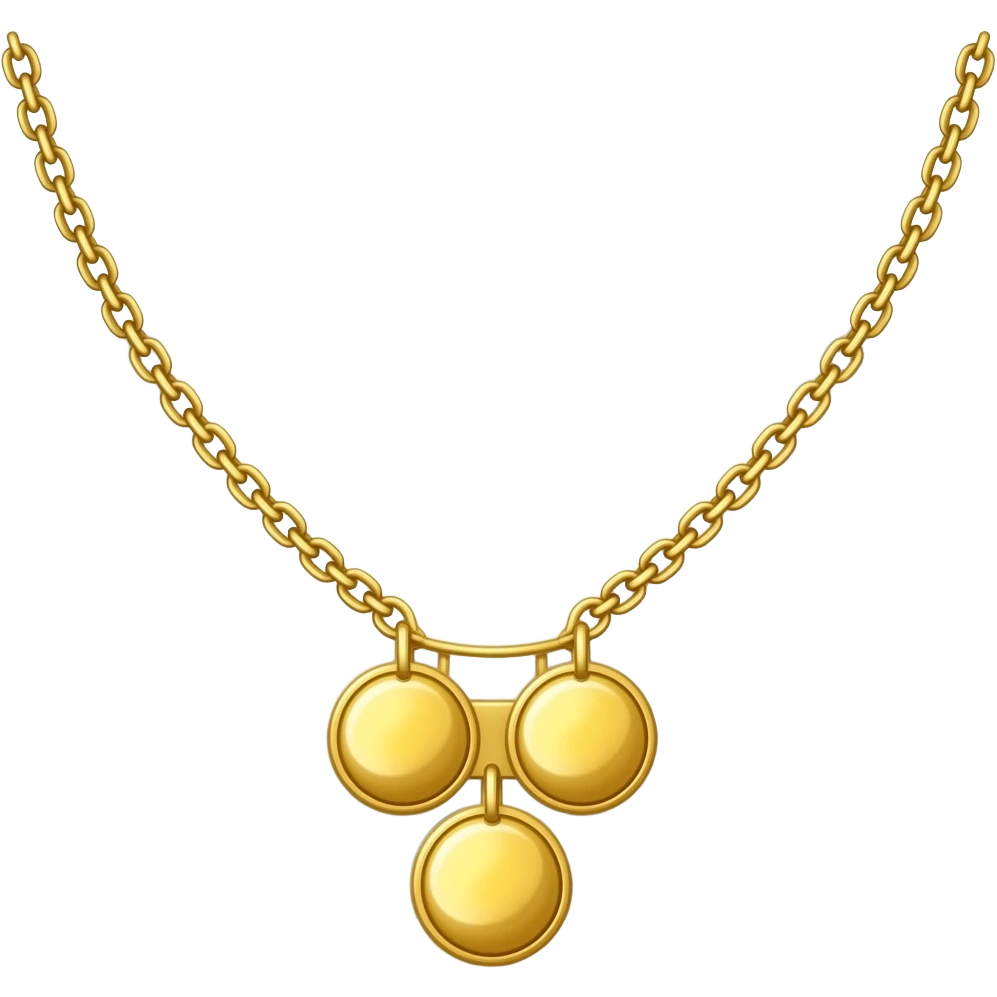 Yellow golden slim chain with only 2 circular pendents with gold indian mangalsutra style emoji