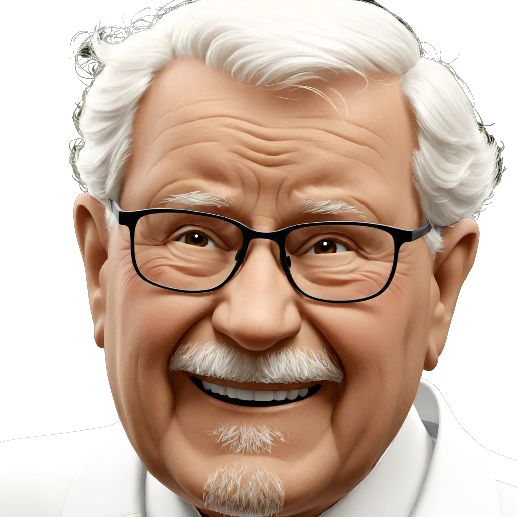 smiling old man portrait emoji