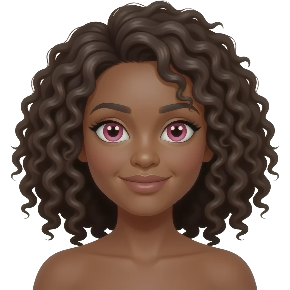 Pink heart eyes brown skinned woman emoji