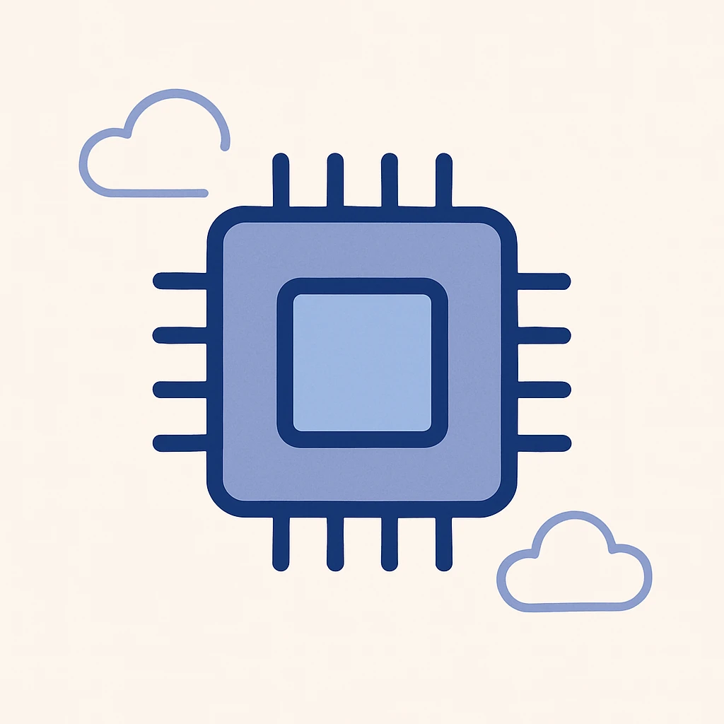 microchip icon, clean and simple, modern icon style emoji