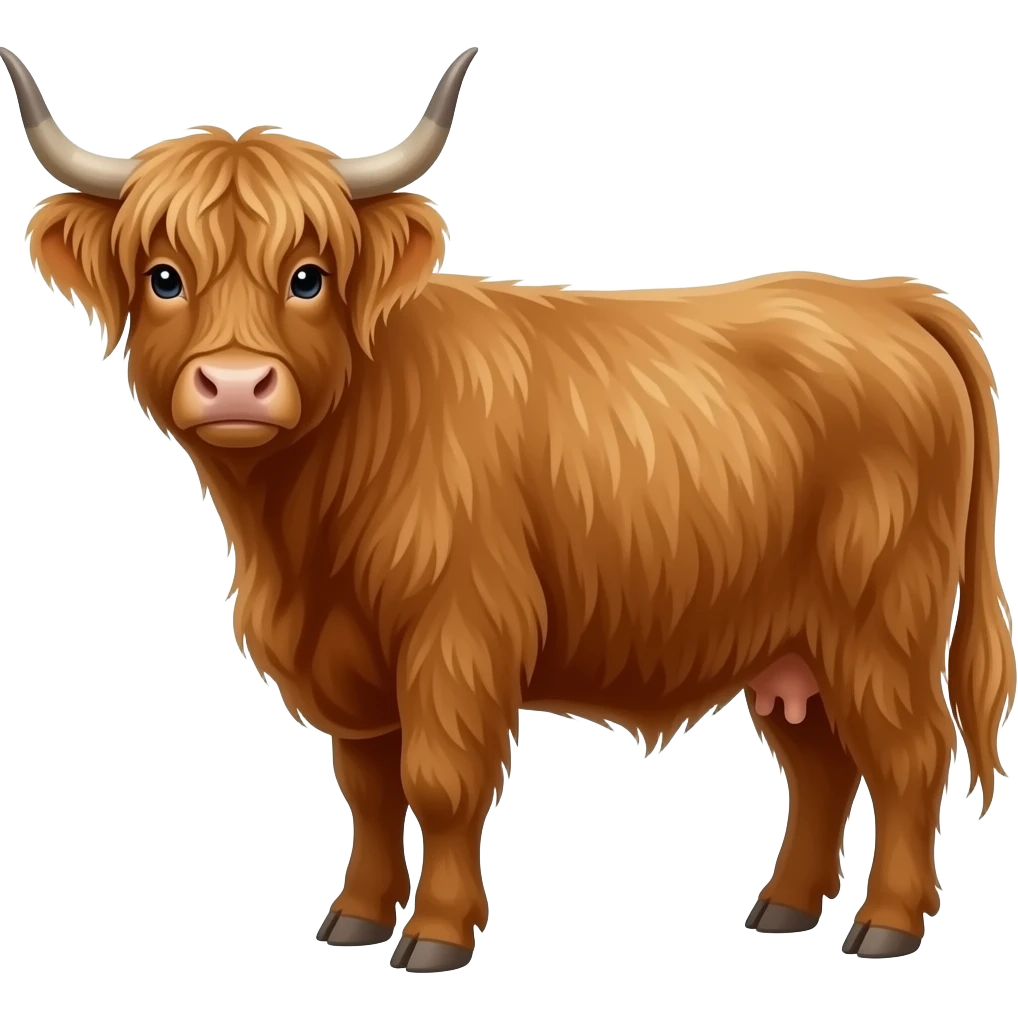 Female Highland cow emoji