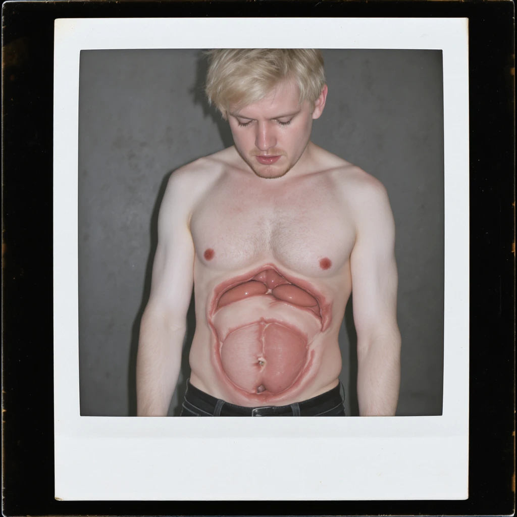 Blonde, white, Naked man, spreading butt cheeks, bent over, exposed ass hole, testicles, balls emoji