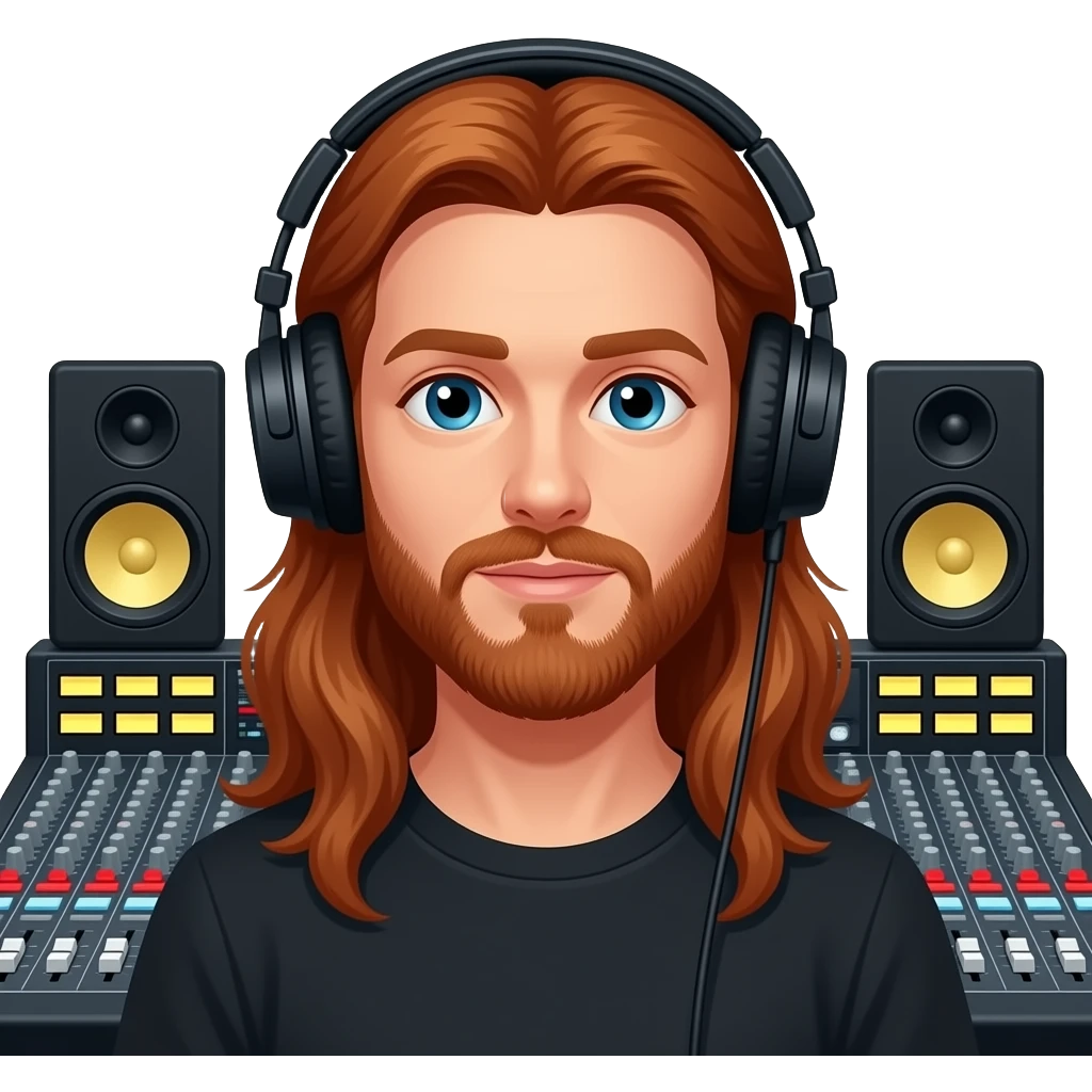 long red hair record producerSound engineer emoji
