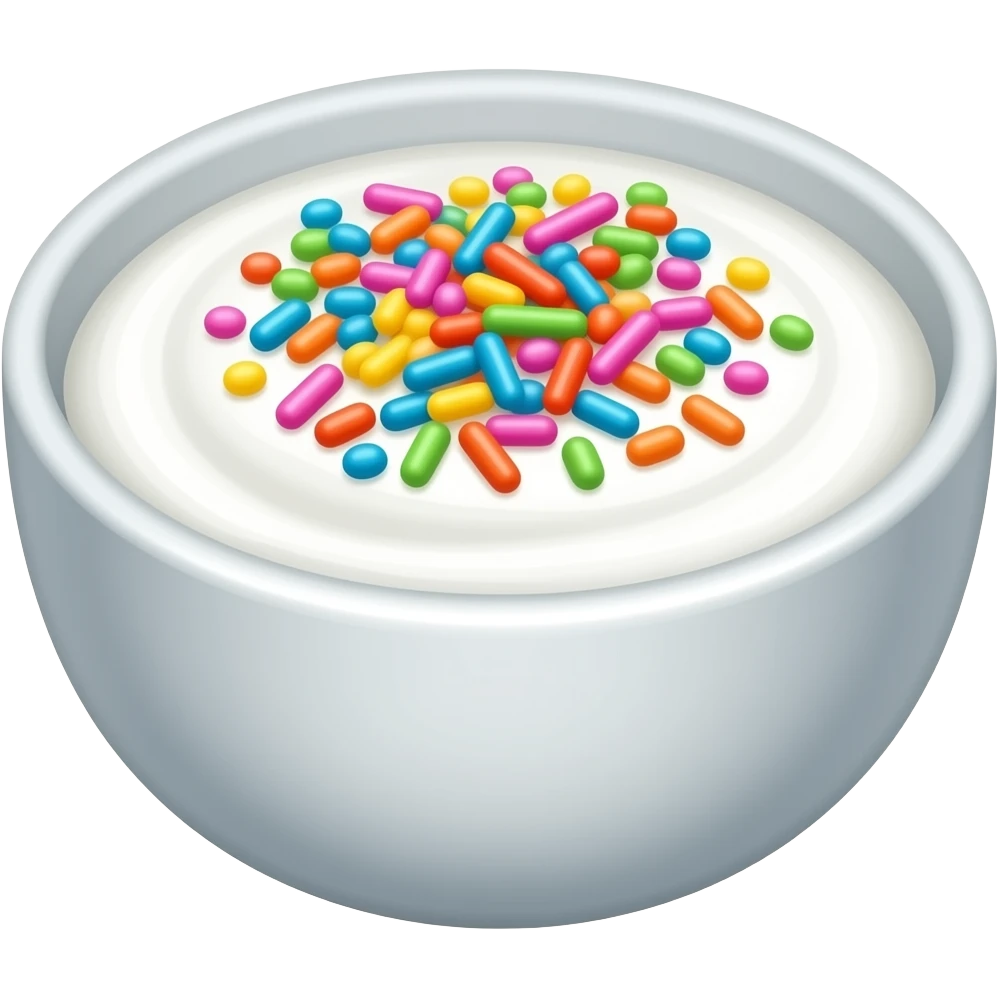 Greek yogurt bowl topped with funfetti aesthetic emoji