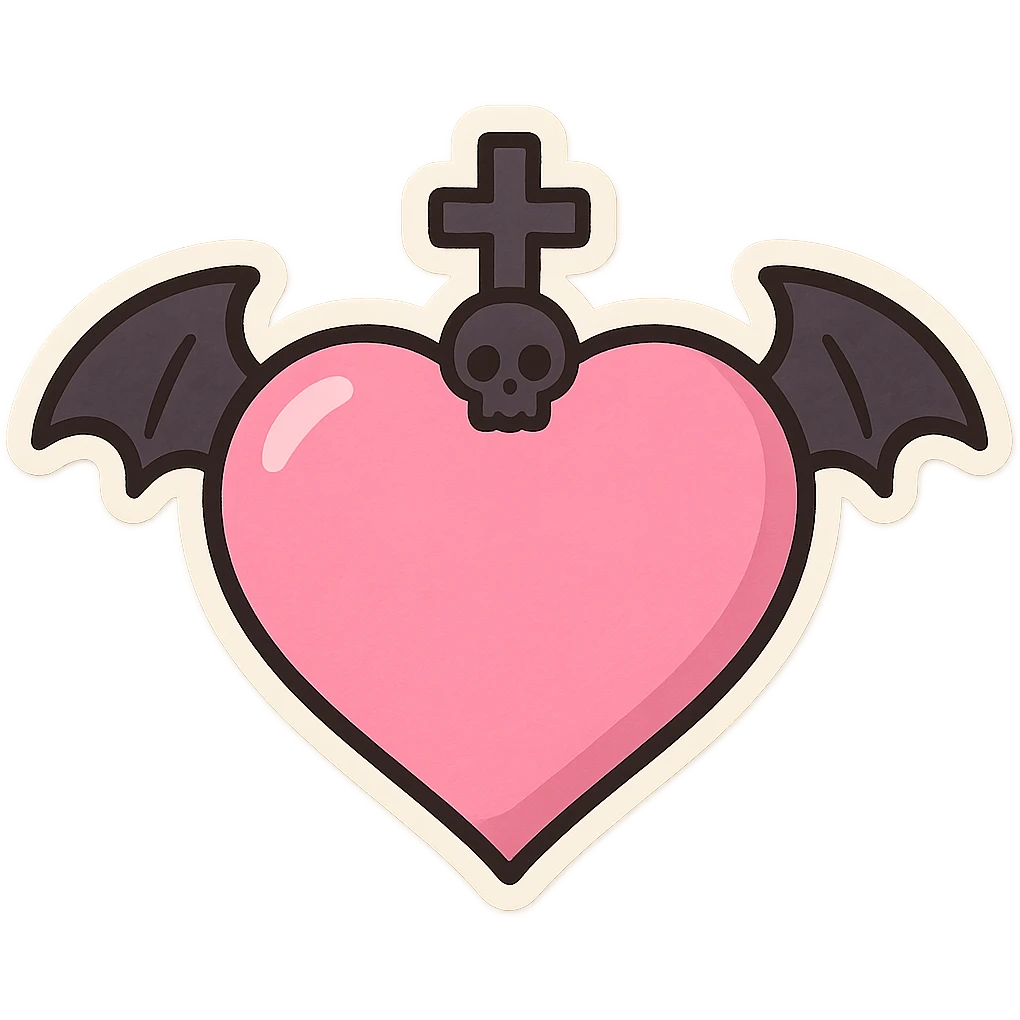 Goth pink object emoji