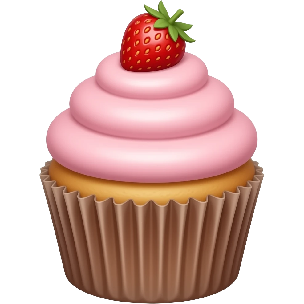 Cupcake with pink icing emoji