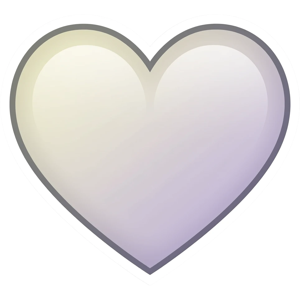 minimal heart sticker, elegant thin stroke, pastel tones, clean vector design, no background, modern aesthetic, 8k emoji