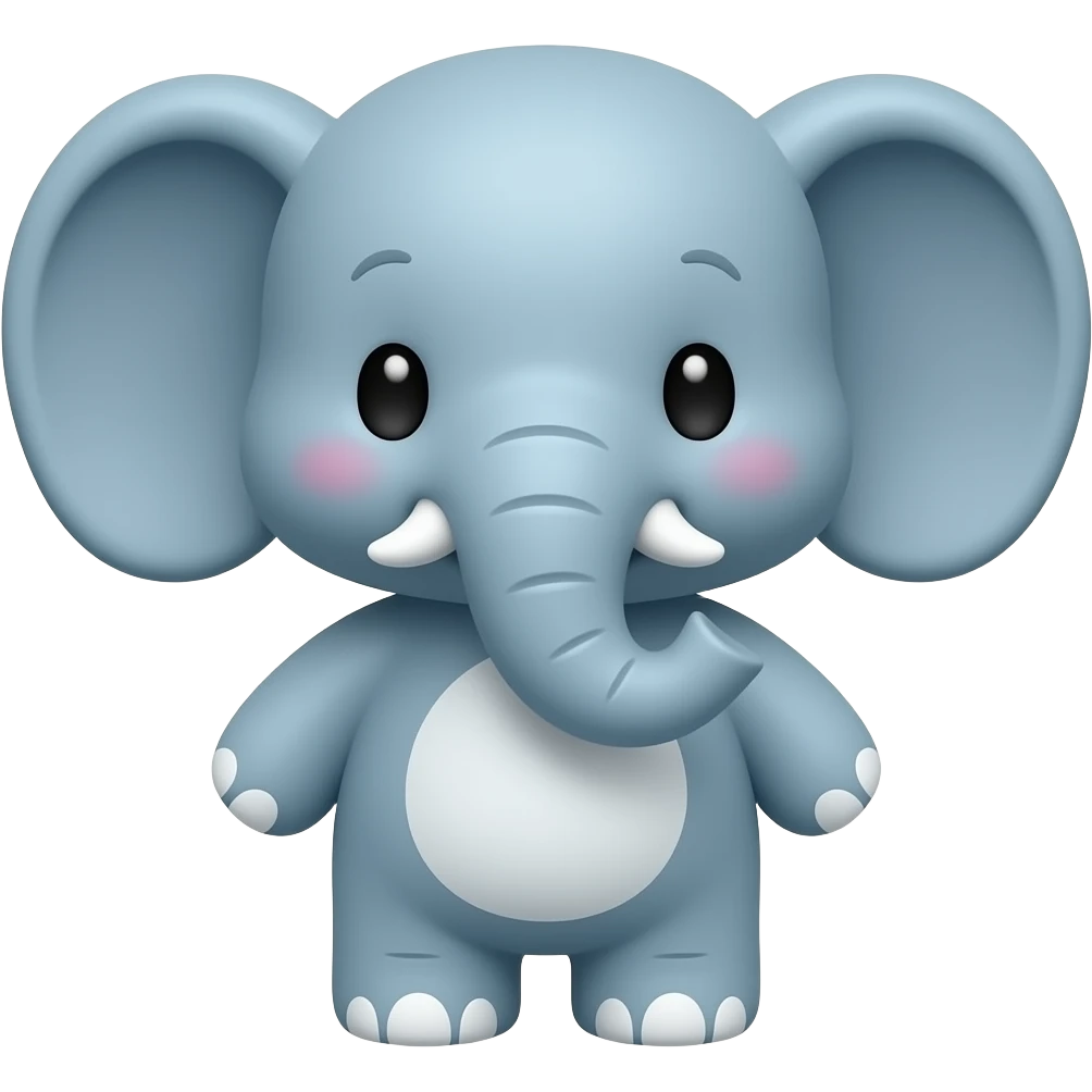 Cute elephant doll emoji emoji
