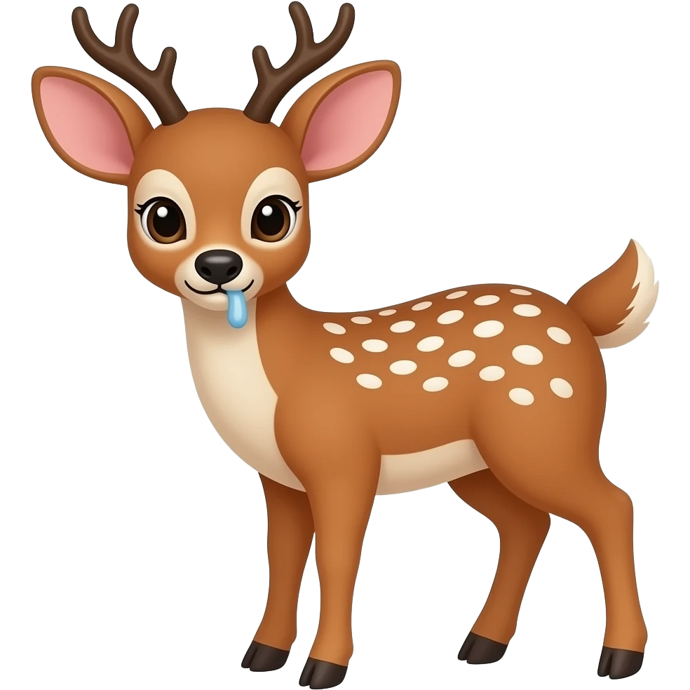 cute hungry deer emoji