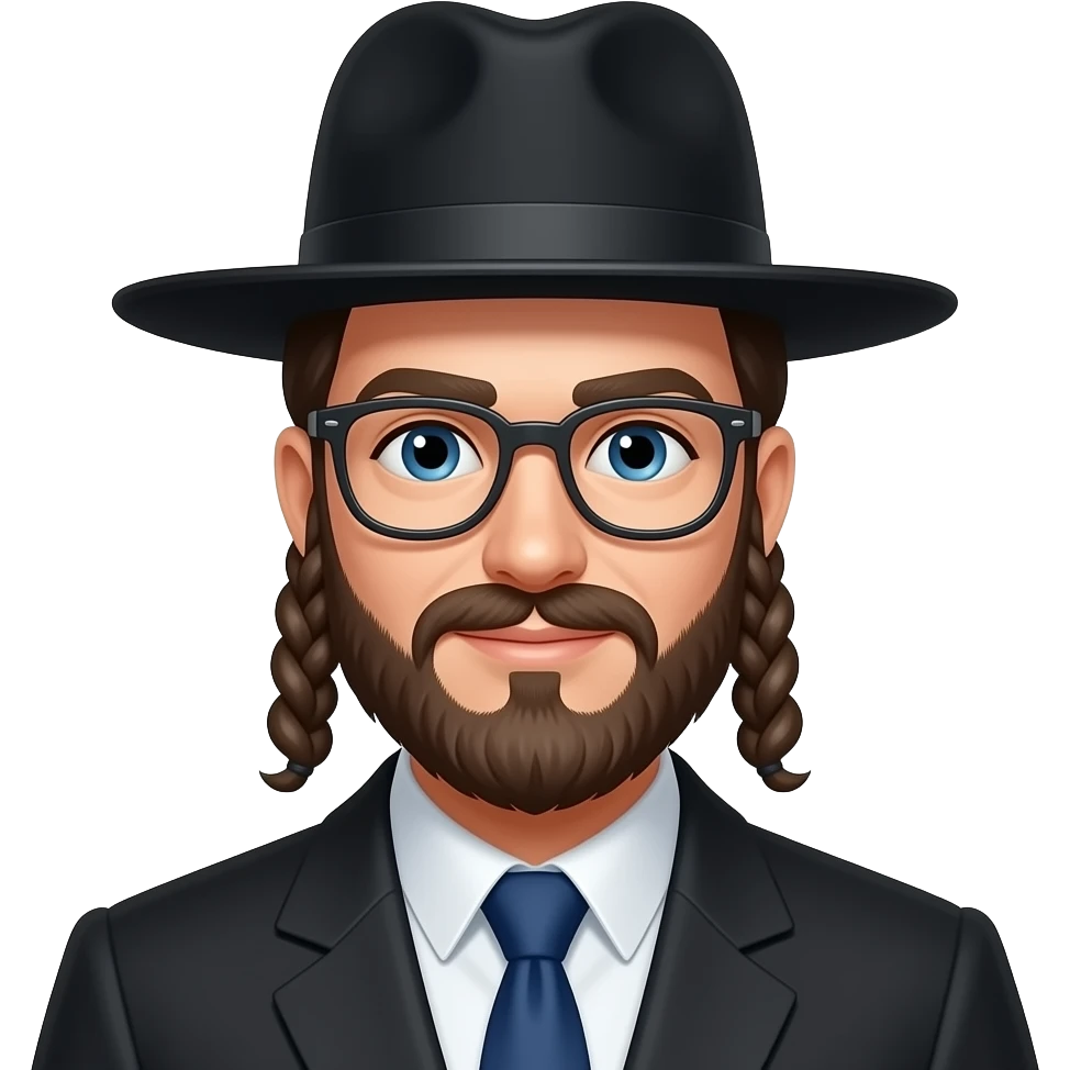 judío ortodoxo con sombrero y con patillas largas emoji