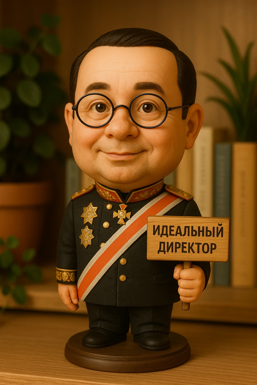 Сохрани размер, положение рук - вложи в руку табличку с надписью Идеальный директор emoji
