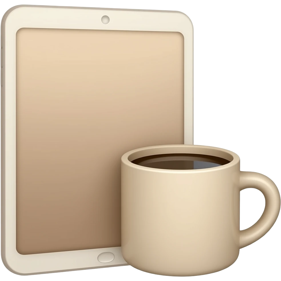 ipad,coffee beige tons emoji