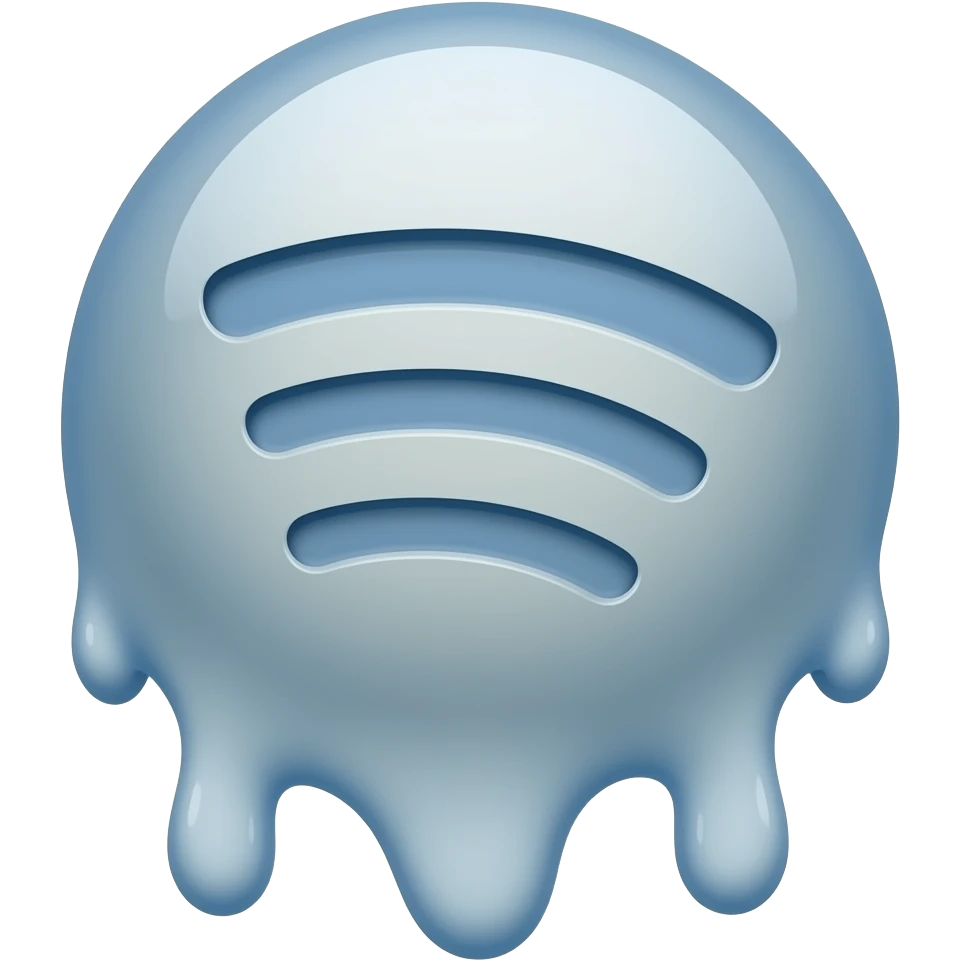 creer moi une icone spotify facon il est en train de fondre emoji