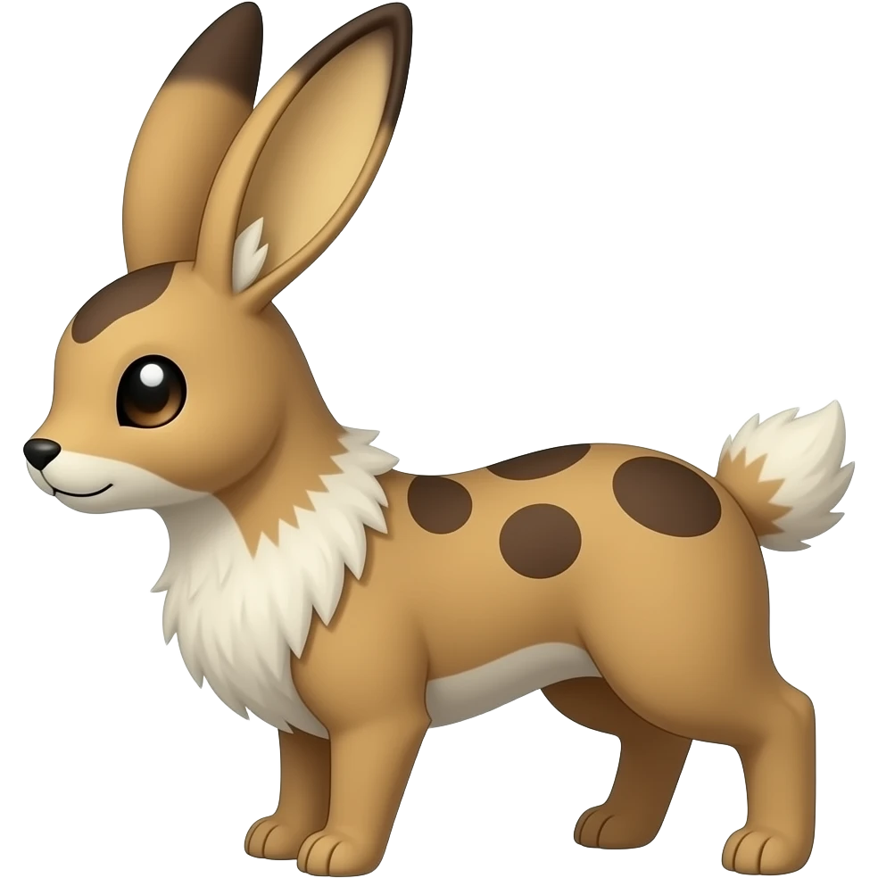 Trico-Buneary-Mudsdale-Jackalope-fusion-hybrid-animal-creature with long ears emoji