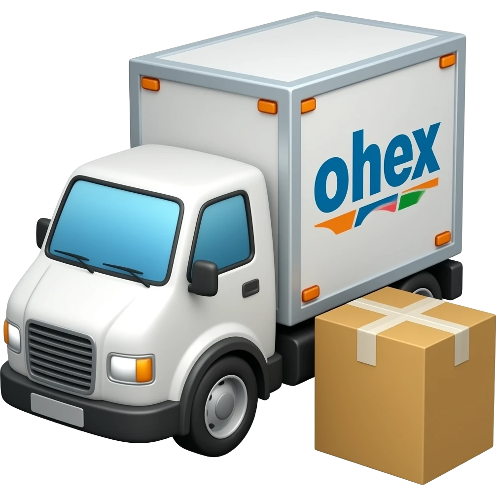 Delivery Cargo car with a box beside it emoji