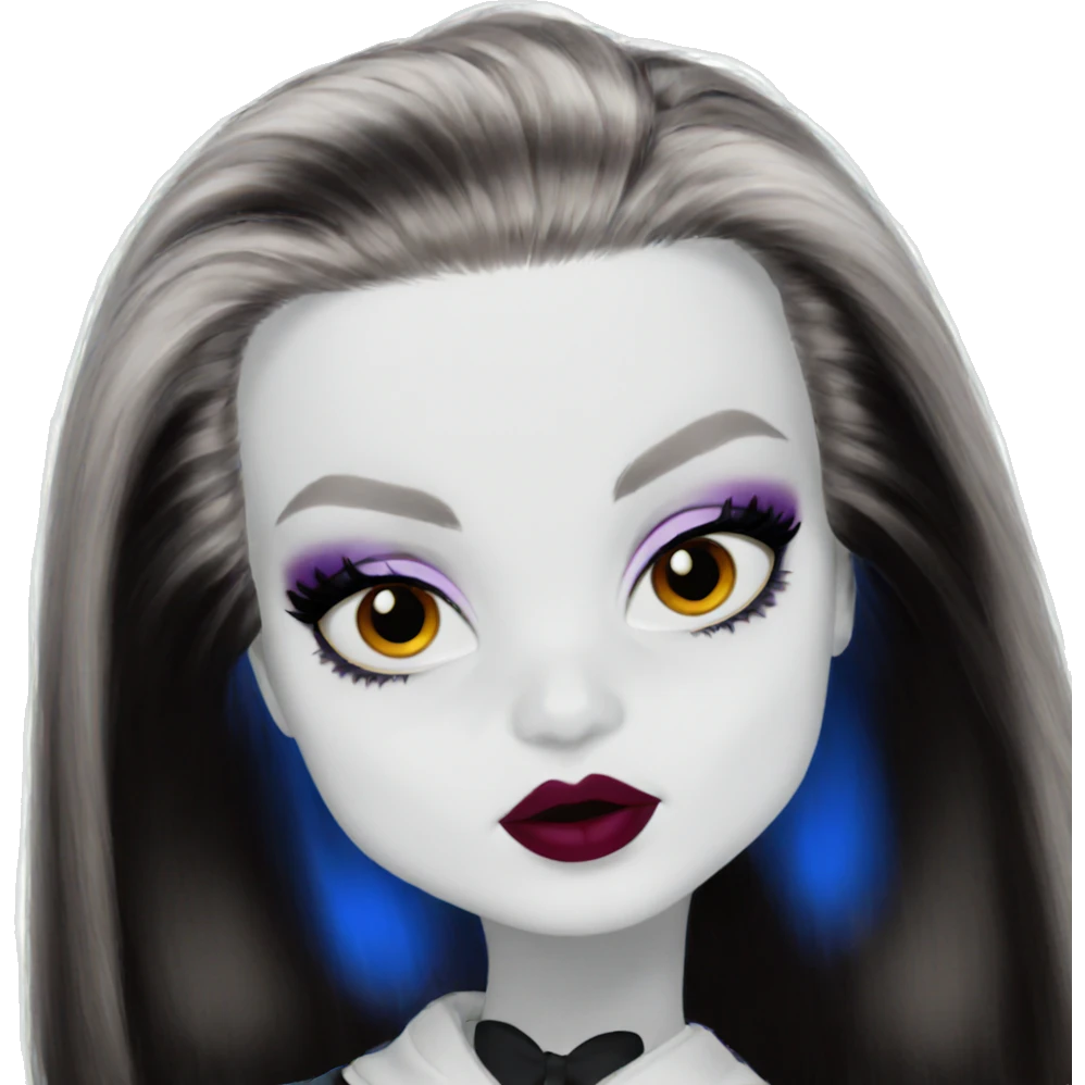 portrait of a girl with makeup emoji