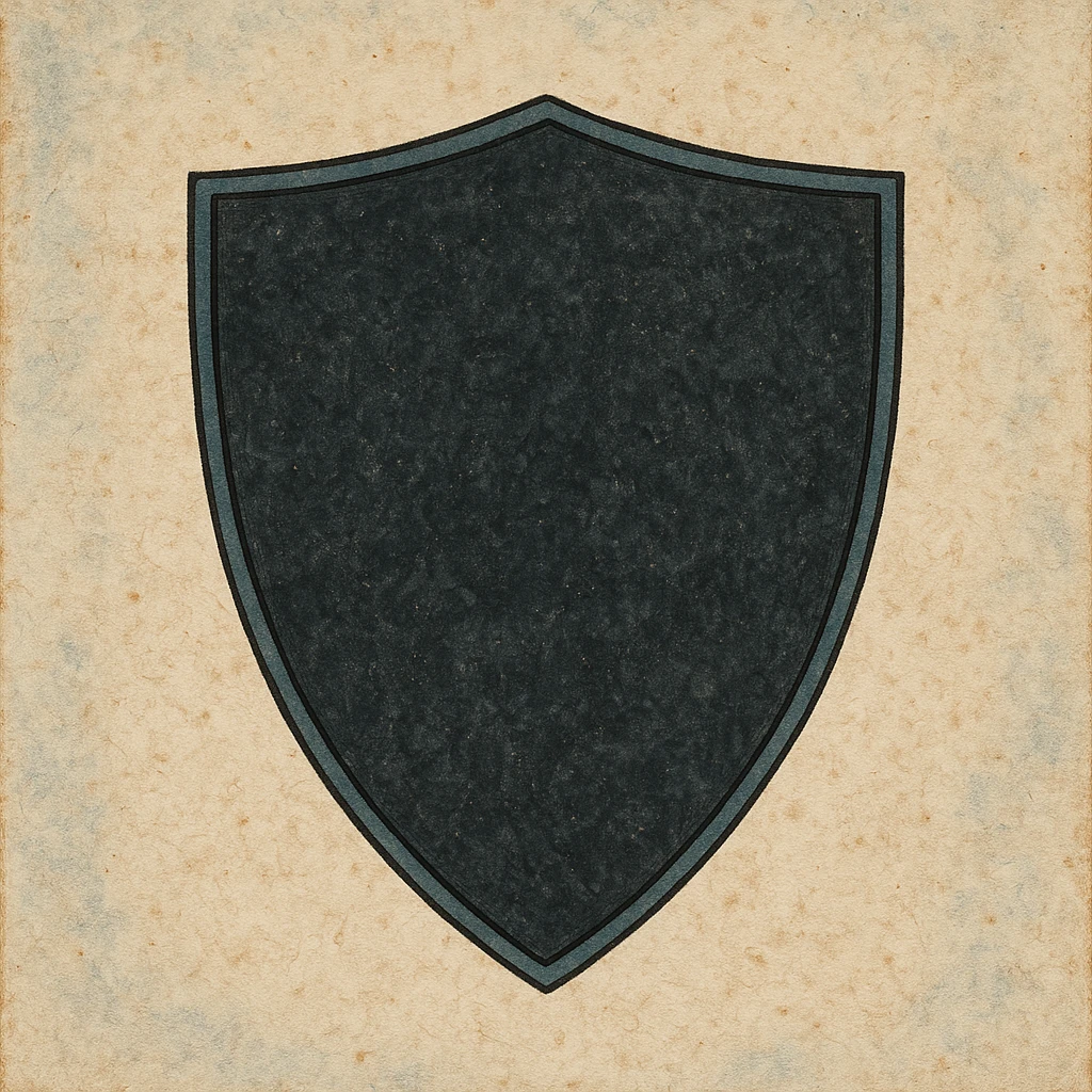 black shield, medieval style, strong outline emoji