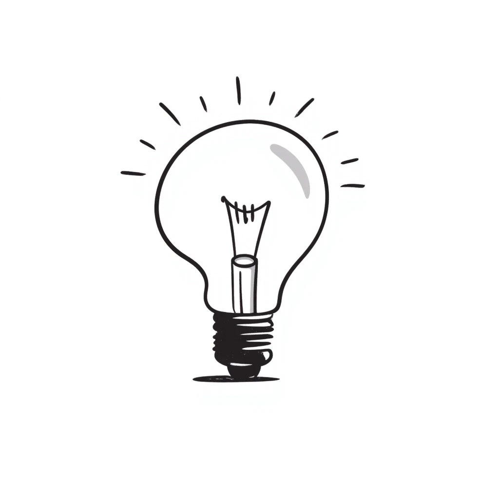 globo de luz, hand drawn doodle style emoji