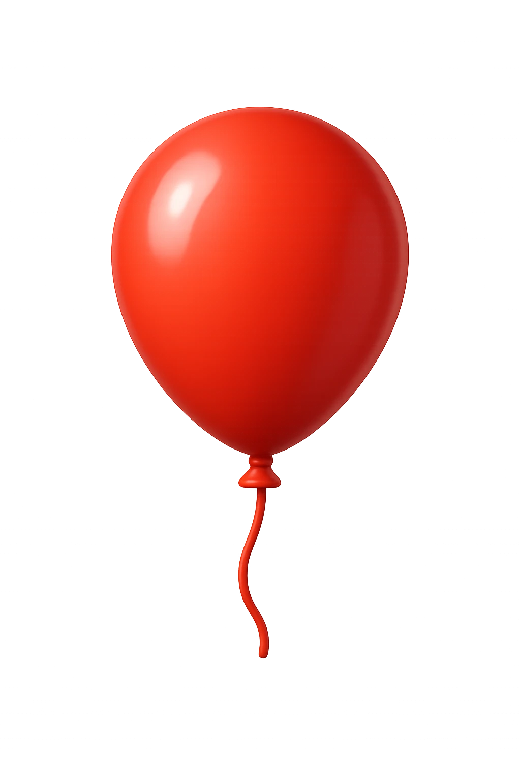 emoji 3d stile iphone che rappresenta un PALLONCINO ROSSO 3d emoji