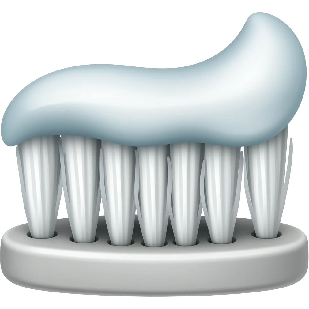 toothbrush with mould on emoji