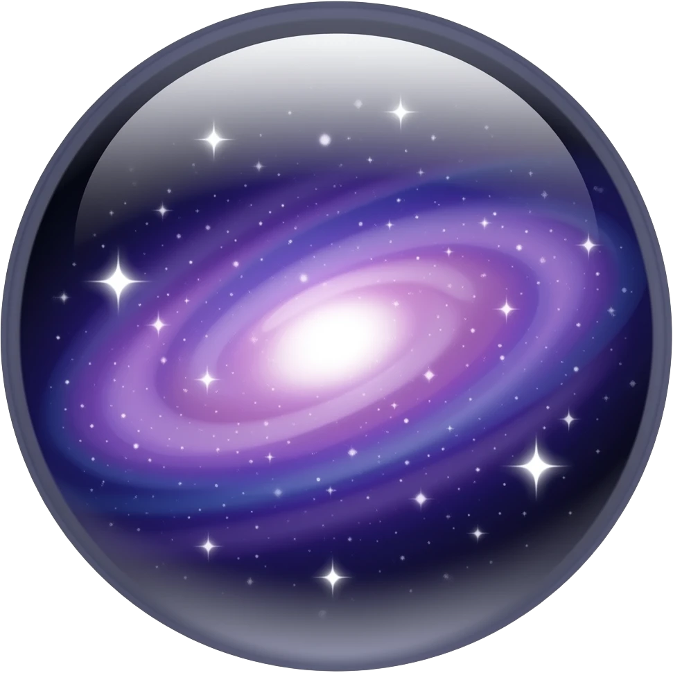 Sparkly Nebula galaxy crystal orb emoji