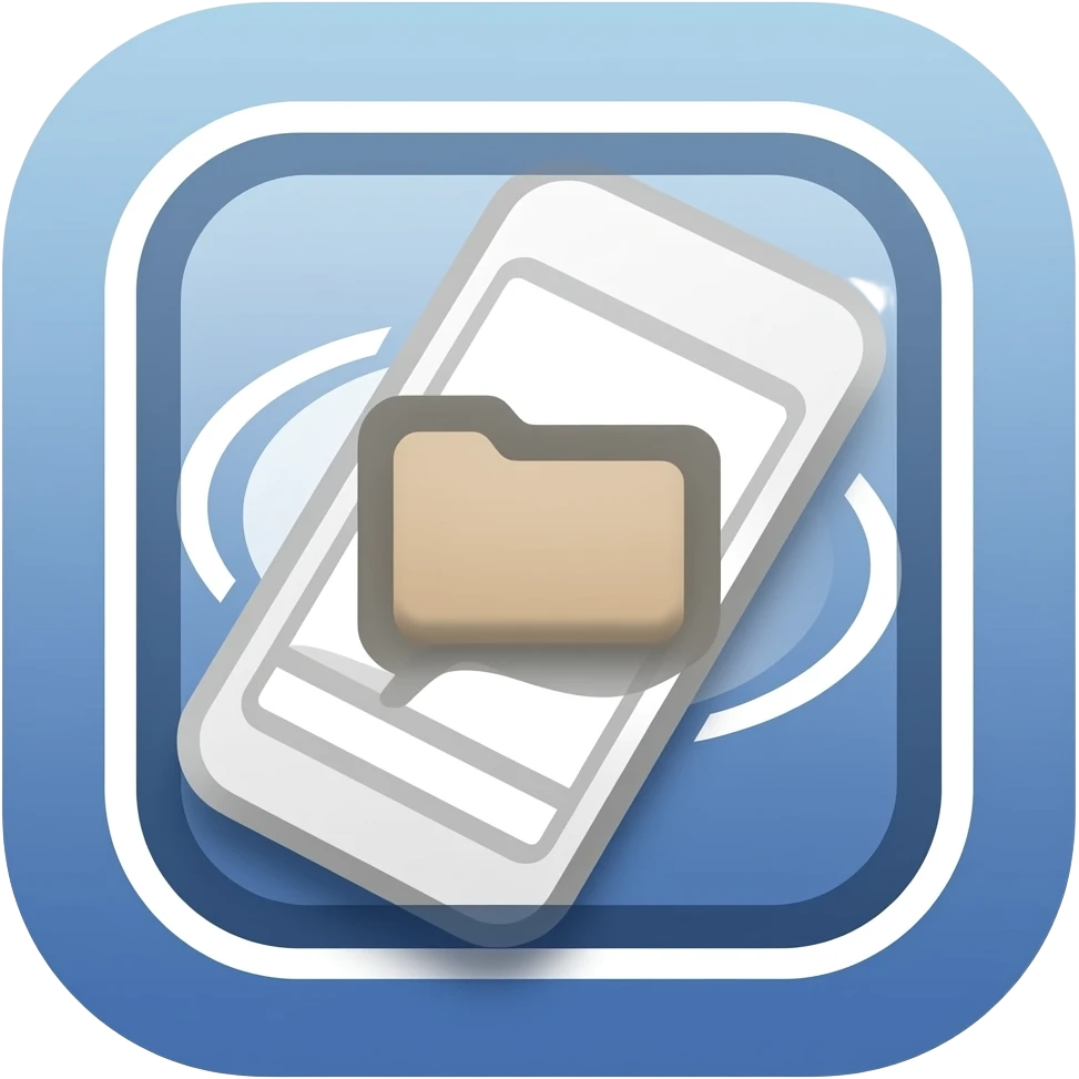 a logo, for an iphone storage app emoji