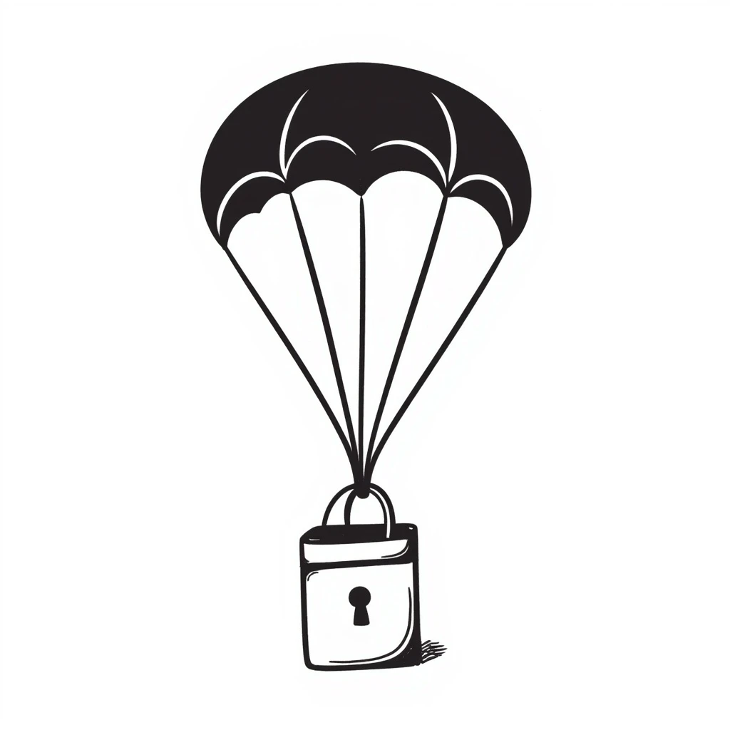 A weapon box with a parachute emoji