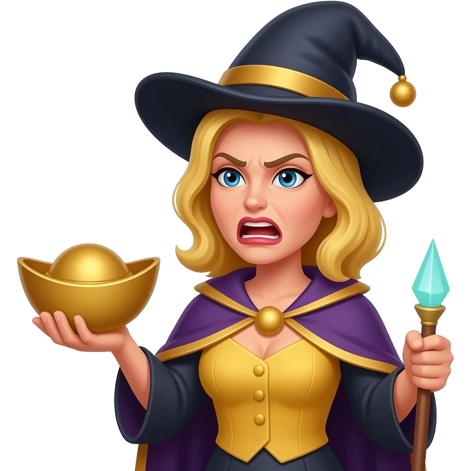 Standard yellow emoji woman fortune teller cursing you emoji