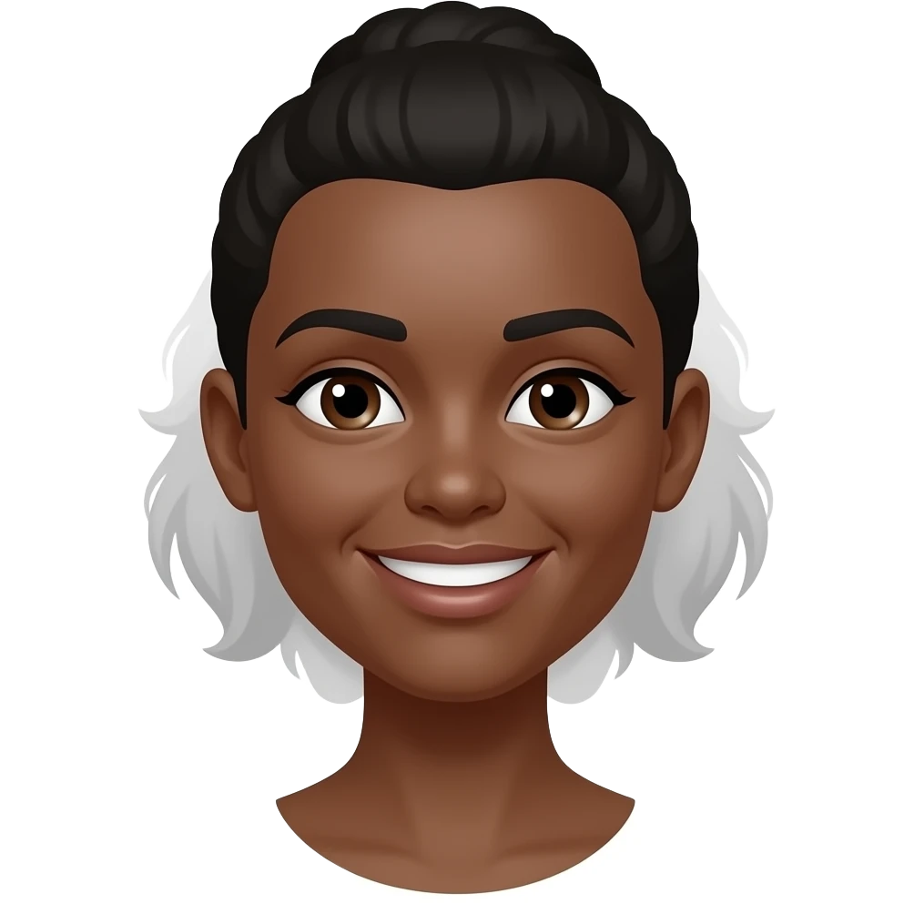 side smile  black  female  emoji emoji