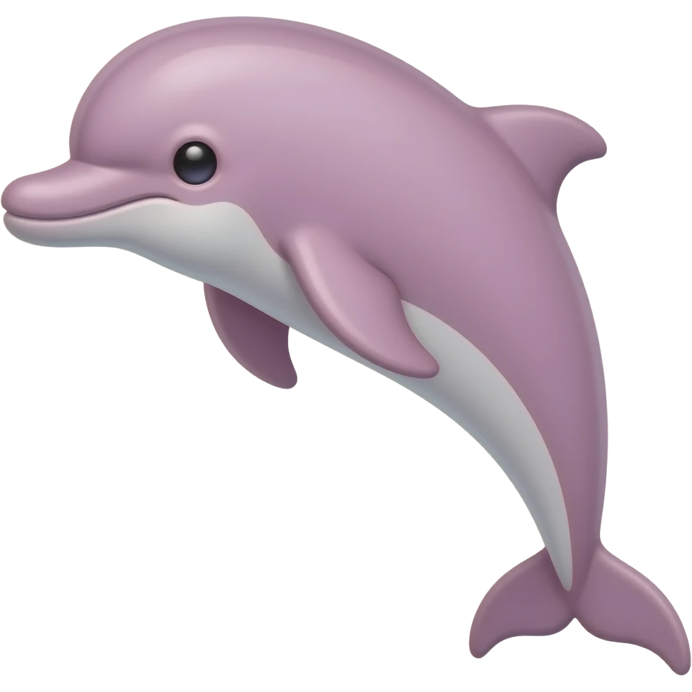 Create a pink dolphin emoji