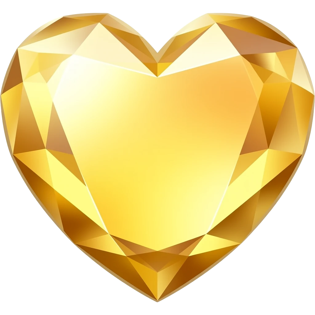 golden glowing heart energy gemstone emoji