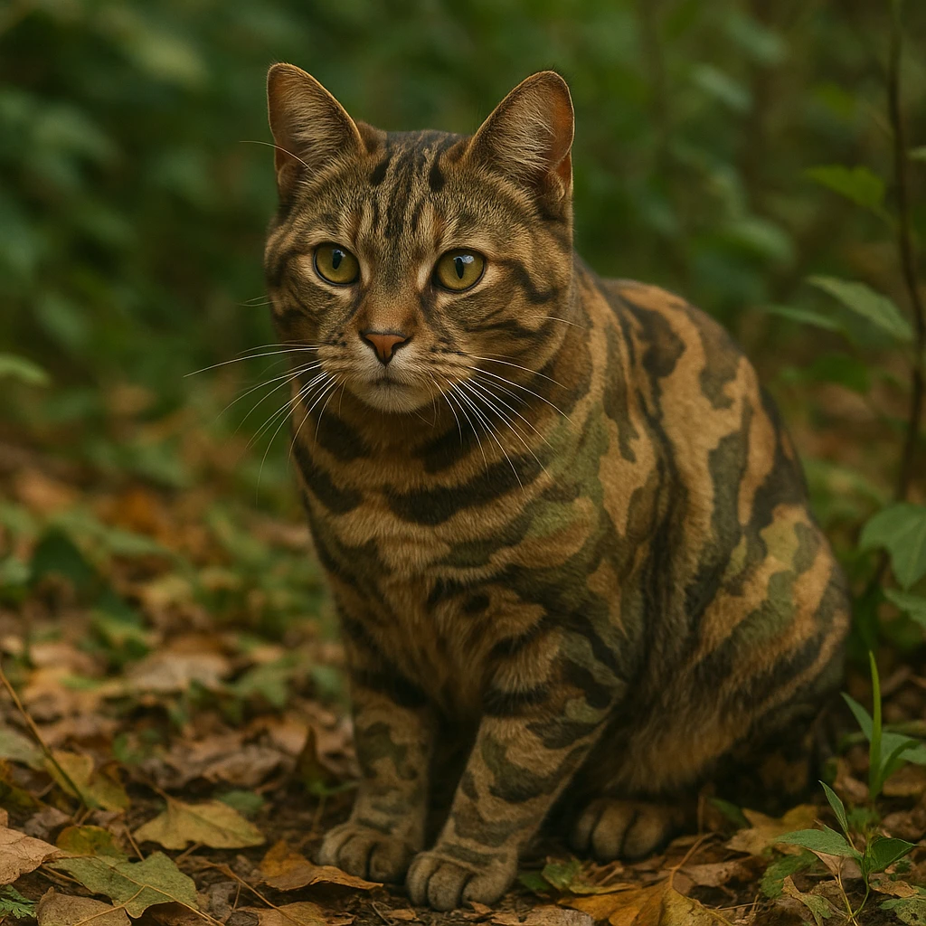camouflage cat emoji