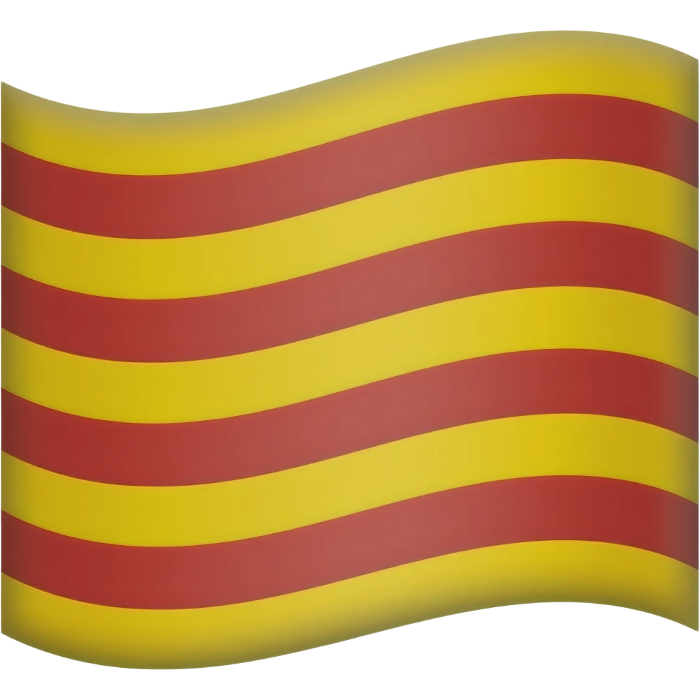 Yellow waving rectangle with 4 red stripes emoji