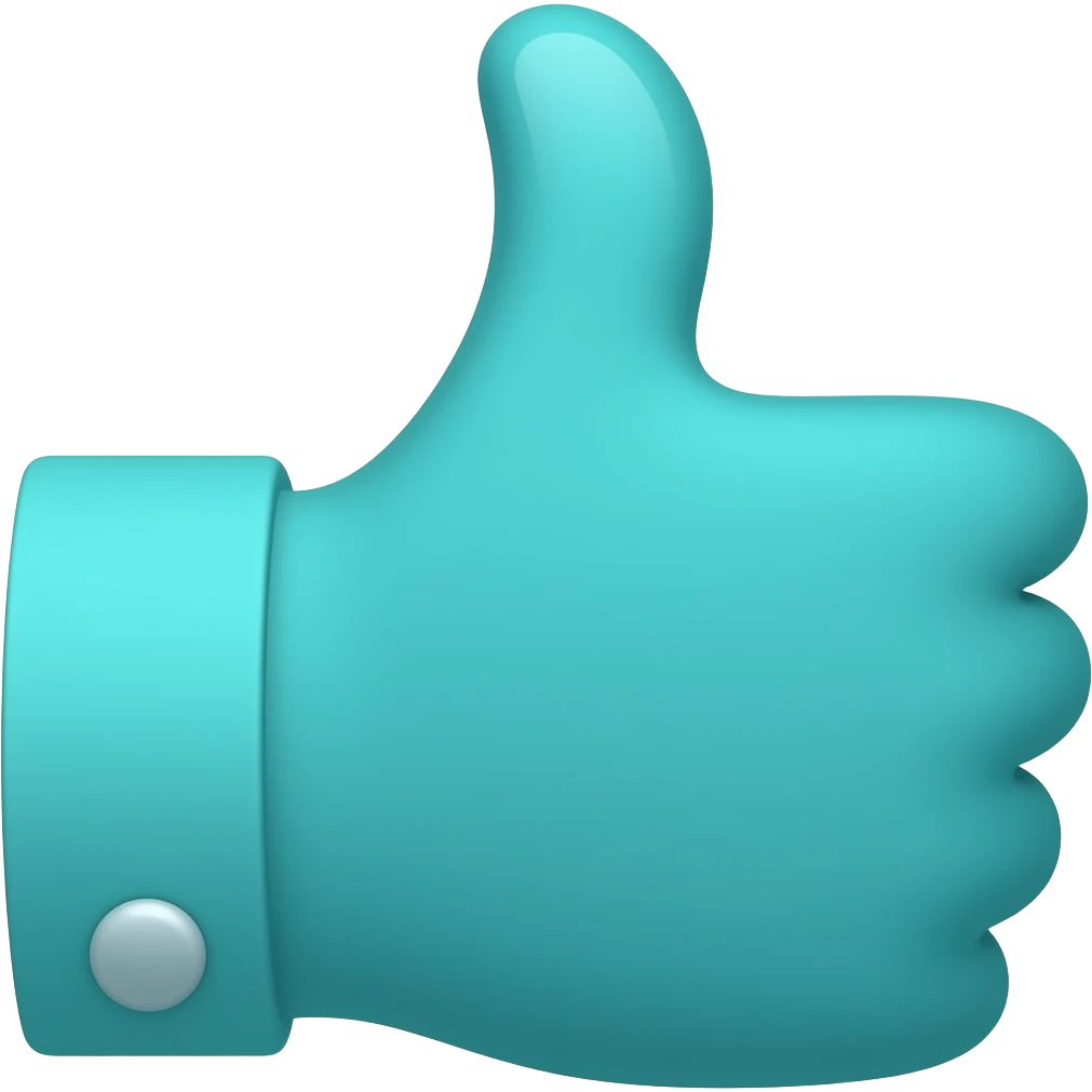 teal thumbs up emoji