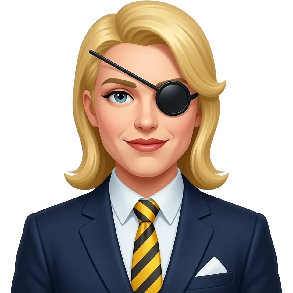 chick yellow villain monocle suit emoji