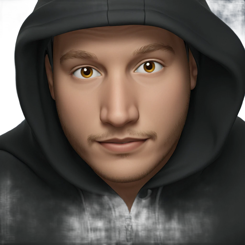 smiling boy in hooded portrait emoji