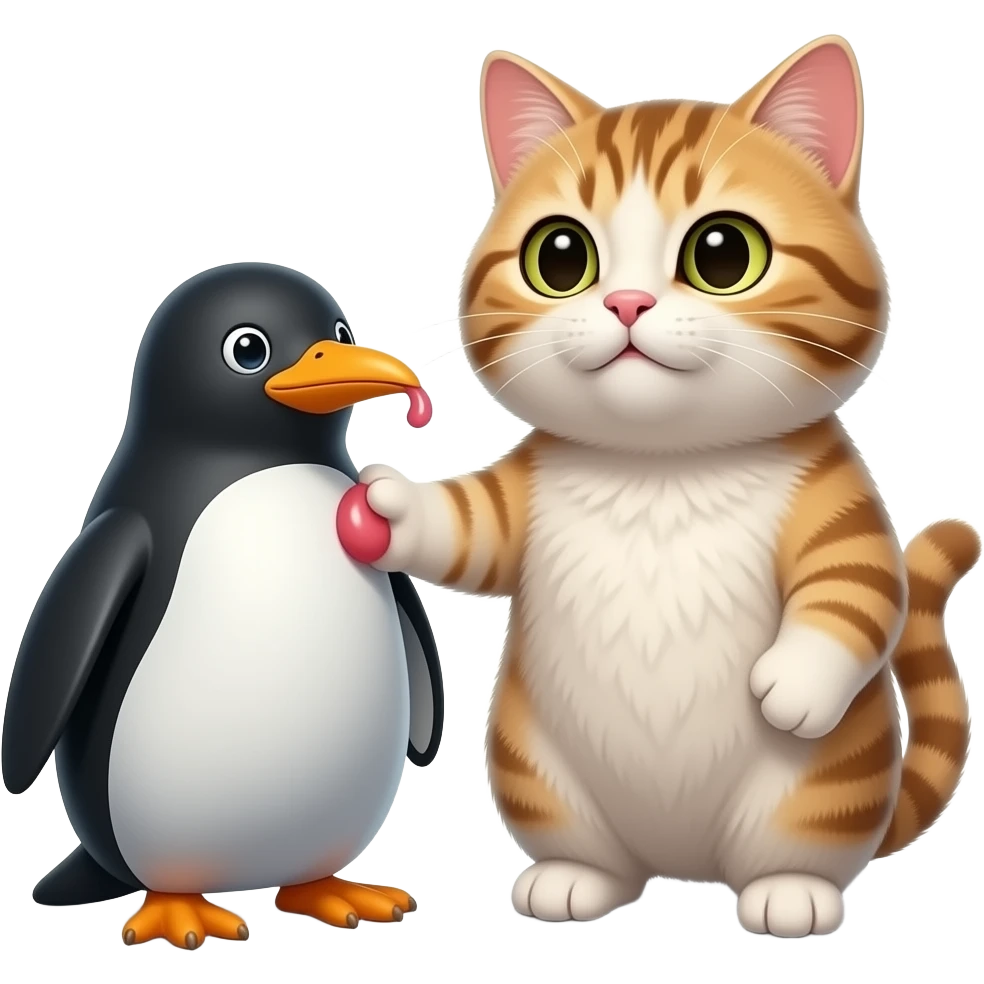 Cat getting fucked by penguin emoji