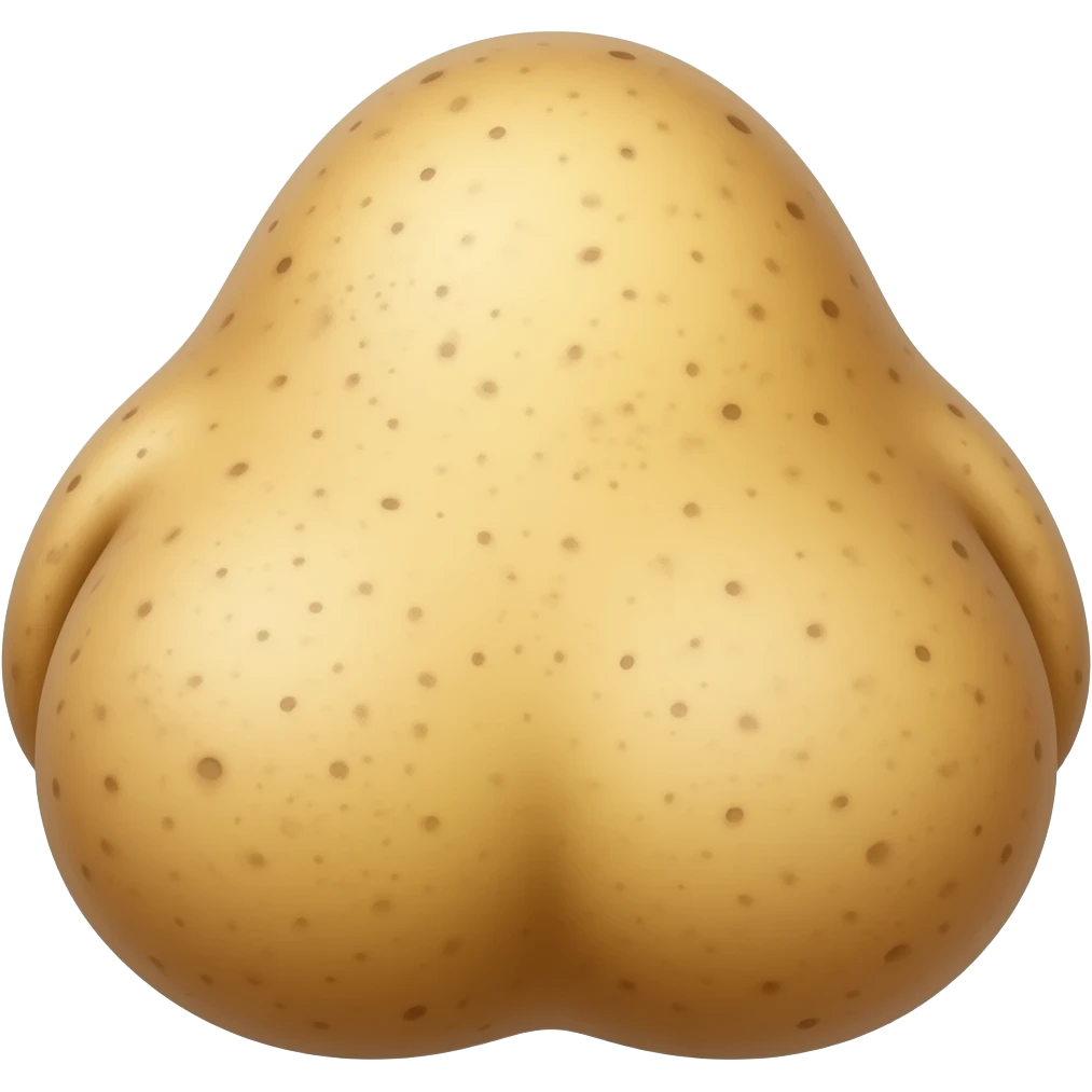 Potato with a big booty looking back at it emoji