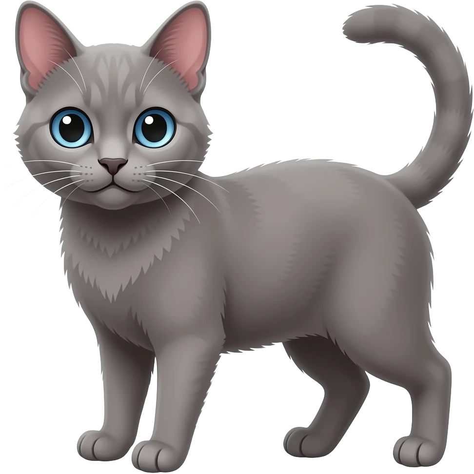 Grey Bangal cat emoji