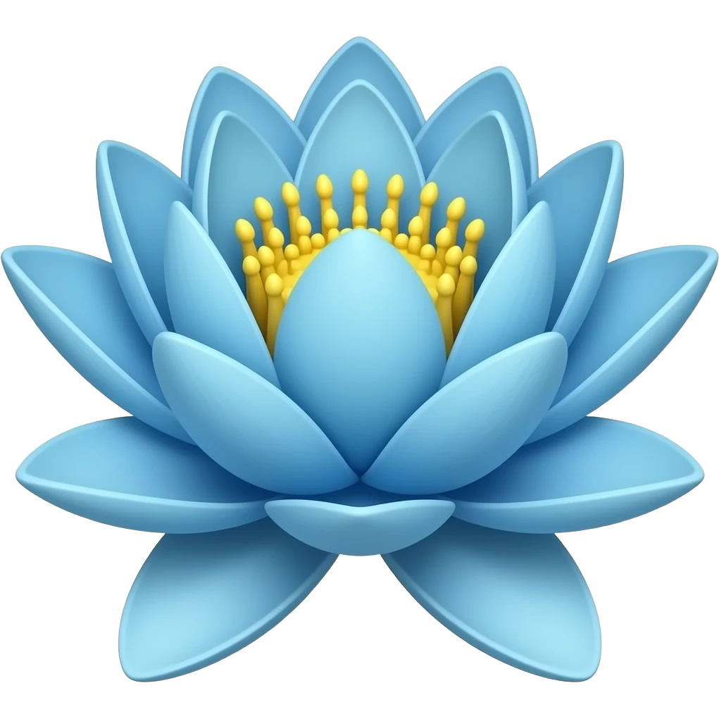 Blue lotus without stem emoji